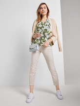 Chiffon-Jersey Langarmshirt mit floralem Print - Frauen - small khaki floral design Chiffon-Jersey Langarmshirt mit floralem Print - Frauen - small khaki floral design - 3 - TOM TAILOR