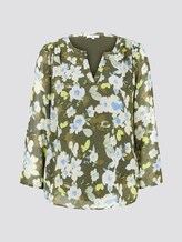 Chiffon-Jersey Langarmshirt mit floralem Print - Frauen - small khaki floral design Chiffon-Jersey Langarmshirt mit floralem Print - Frauen - small khaki floral design - 7 - TOM TAILOR