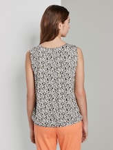 Soepel jersey top - Vrouwen - khaki offwhite floral design Soepel jersey top - Vrouwen - khaki offwhite floral design - 2 - TOM TAILOR
