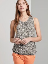 Soepel jersey top - Vrouwen - khaki offwhite floral design Soepel jersey top - Vrouwen - khaki offwhite floral design - 5 - TOM TAILOR