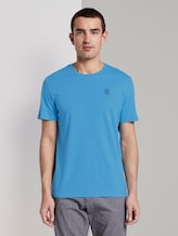 Basic T-Shirt mit Logo-Stickerei - Männer - soft cloud blue Basic T-Shirt mit Logo-Stickerei - Männer - soft cloud blue - 1 - TOM TAILOR