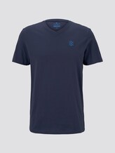 Basic T-Shirt mit V-Ausschnitt - Männer - Black Iris Blue Basic T-Shirt mit V-Ausschnitt - Männer - Black Iris Blue - 7 - TOM TAILOR