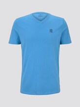 Basic T-Shirt mit V-Ausschnitt - Männer - soft cloud blue Basic T-Shirt mit V-Ausschnitt - Männer - soft cloud blue - 7 - TOM TAILOR