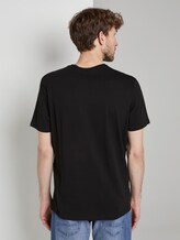 Basic T-Shirt mit V-Ausschnitt - Männer - Black Basic T-Shirt mit V-Ausschnitt - Männer - Black - 2 - TOM TAILOR