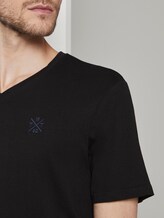 Basic T-Shirt mit V-Ausschnitt - Männer - Black Basic T-Shirt mit V-Ausschnitt - Männer - Black - 9 - TOM TAILOR