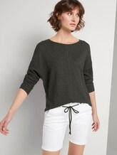 Strukturierter Strickpullover - Frauen - Woodland Green Strukturierter Strickpullover - Frauen - Woodland Green - 5 - TOM TAILOR