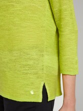 Pullover mit Streifenstruktur aus Leinengemisch - Frauen - citrus green Pullover mit Streifenstruktur aus Leinengemisch - Frauen - citrus green - 10 - TOM TAILOR