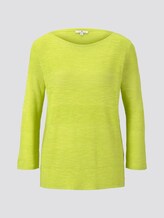 Pullover mit Streifenstruktur aus Leinengemisch - Frauen - citrus green Pullover mit Streifenstruktur aus Leinengemisch - Frauen - citrus green - 7 - TOM TAILOR