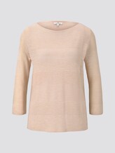 Pullover mit Streifenstruktur aus Leinengemisch - Frauen - soft vanilla Pullover mit Streifenstruktur aus Leinengemisch - Frauen - soft vanilla - 7 - TOM TAILOR