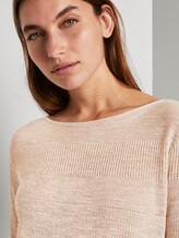Pullover mit Streifenstruktur aus Leinengemisch - Frauen - soft vanilla Pullover mit Streifenstruktur aus Leinengemisch - Frauen - soft vanilla - 9 - TOM TAILOR