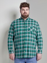 Checked shirt - Men - green base colourful check Checked shirt - Men - green base colourful check - 1 - Men Plus