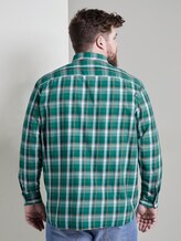 Checked shirt - Men - green base colourful check Checked shirt - Men - green base colourful check - 2 - Men Plus