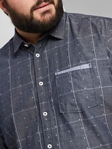 Structured shirt - Men - navy check with red clipper Structured shirt - Men - navy check with red clipper - 10 - Men Plus