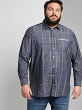 Structured shirt - Men - navy check with red clipper Structured shirt - Men - navy check with red clipper - 5 - Men Plus