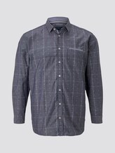 Structured shirt - Men - navy check with red clipper Structured shirt - Men - navy check with red clipper - 7 - Men Plus