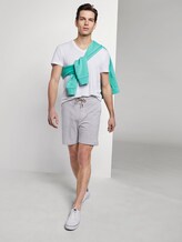 Katoenen Shorts - Mannen - Light Stone Grey Melange Katoenen Shorts - Mannen - Light Stone Grey Melange - 3 - TOM TAILOR Denim