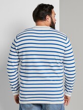 Striped knitted sweater - Men - white victory blue stripe Striped knitted sweater - Men - white victory blue stripe - 2 - Men Plus