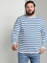 Striped knitted sweater - Men - white victory blue stripe Striped knitted sweater - Men - white victory blue stripe - 5 - Men Plus