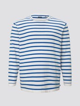 Striped knitted sweater - Men - white victory blue stripe Striped knitted sweater - Men - white victory blue stripe - 7 - Men Plus