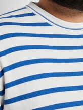 Striped knitted sweater - Men - white victory blue stripe Striped knitted sweater - Men - white victory blue stripe - 9 - Men Plus