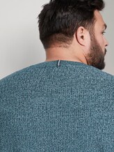Strukturierter Strickpullover - Männer - green white structure Strukturierter Strickpullover - Männer - green white structure - 10 - Men Plus