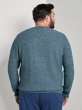 Strukturierter Strickpullover - Männer - green white structure Strukturierter Strickpullover - Männer - green white structure - 2 - Men Plus