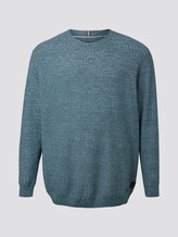 Strukturierter Strickpullover - Männer - green white structure Strukturierter Strickpullover - Männer - green white structure - 7 - Men Plus