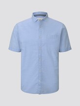 Fein strukturiertes Kurzarmhemd mit Haifischkragen - Männer - light blue white structure Fein strukturiertes Kurzarmhemd mit Haifischkragen - Männer - light blue white structure - 7 - TOM TAILOR