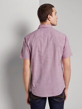 Fein strukturiertes Kurzarmhemd mit Haifischkragen - Männer - pale pink white structure Fein strukturiertes Kurzarmhemd mit Haifischkragen - Männer - pale pink white structure - 2 - TOM TAILOR
