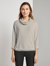 Weiches Sweatshirt mit Rollkragen - Frauen - Light Stone Grey Melange Weiches Sweatshirt mit Rollkragen - Frauen - Light Stone Grey Melange - 1 - TOM TAILOR