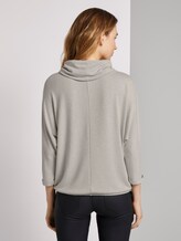 Weiches Sweatshirt mit Rollkragen - Frauen - Light Stone Grey Melange Weiches Sweatshirt mit Rollkragen - Frauen - Light Stone Grey Melange - 2 - TOM TAILOR