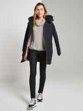 Weiches Sweatshirt mit Rollkragen - Frauen - Light Stone Grey Melange Weiches Sweatshirt mit Rollkragen - Frauen - Light Stone Grey Melange - 3 - TOM TAILOR