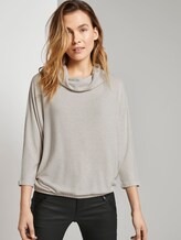 Weiches Sweatshirt mit Rollkragen - Frauen - Light Stone Grey Melange Weiches Sweatshirt mit Rollkragen - Frauen - Light Stone Grey Melange - 5 - TOM TAILOR