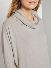 Weiches Sweatshirt mit Rollkragen - Frauen - Light Stone Grey Melange Weiches Sweatshirt mit Rollkragen - Frauen - Light Stone Grey Melange - 9 - TOM TAILOR