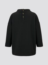 Sweatshirt with textured fabric - Women - Deep Black Sweatshirt with textured fabric - Women - Deep Black - 8 - TOM TAILOR