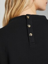 Sweatshirt with textured fabric - Women - Deep Black Sweatshirt with textured fabric - Women - Deep Black - 9 - TOM TAILOR