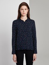 Gemusterte Hemdbluse - Frauen - navy multicolor dots Gemusterte Hemdbluse - Frauen - navy multicolor dots - 1 - TOM TAILOR Denim