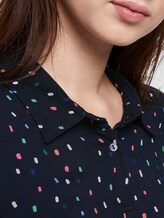 Gemusterte Hemdbluse - Frauen - navy multicolor dots Gemusterte Hemdbluse - Frauen - navy multicolor dots - 9 - TOM TAILOR Denim