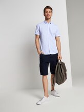 Kurzarmhemd mit Strukturmuster - Männer - light blue stripe white dobby Kurzarmhemd mit Strukturmuster - Männer - light blue stripe white dobby - 3 - TOM TAILOR