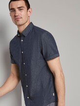 Kurzarmhemd mit Strukturmuster - Männer - navy stripe with dobby Kurzarmhemd mit Strukturmuster - Männer - navy stripe with dobby - 5 - TOM TAILOR