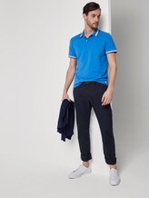 Poloshirt mit Kontrastblende - Männer - Electric Teal Blue Poloshirt mit Kontrastblende - Männer - Electric Teal Blue - 3 - TOM TAILOR