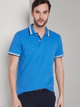 Poloshirt mit Kontrastblende - Männer - Electric Teal Blue Poloshirt mit Kontrastblende - Männer - Electric Teal Blue - 5 - TOM TAILOR
