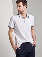 Poloshirt mit Kontrastblende - Männer - White Poloshirt mit Kontrastblende - Männer - White - 5 - TOM TAILOR