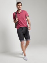 Poloshirt mit Kontrastblende - Männer - wine rose pink Poloshirt mit Kontrastblende - Männer - wine rose pink - 3 - TOM TAILOR