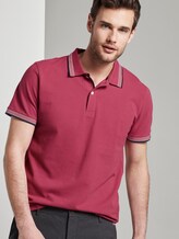 Poloshirt mit Kontrastblende - Männer - wine rose pink Poloshirt mit Kontrastblende - Männer - wine rose pink - 5 - TOM TAILOR