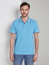 Poloshirt mit Kontrastblende - Männer - soft cloud blue Poloshirt mit Kontrastblende - Männer - soft cloud blue - 1 - TOM TAILOR