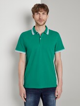 Poloshirt mit Kontrastblende - Männer - rich meadow green Poloshirt mit Kontrastblende - Männer - rich meadow green - 1 - TOM TAILOR