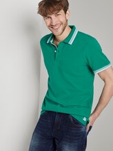 Poloshirt mit Kontrastblende - Männer - rich meadow green Poloshirt mit Kontrastblende - Männer - rich meadow green - 5 - TOM TAILOR