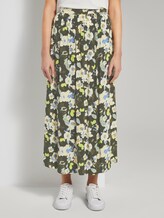 Flowing maxi skirt with a floral print - Women - khaki floral design Flowing maxi skirt with a floral print - Women - khaki floral design - 1 - TOM TAILOR