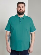 Poloshirt mit Streifen-Details - Männer - ever green Poloshirt mit Streifen-Details - Männer - ever green - 1 - Men Plus